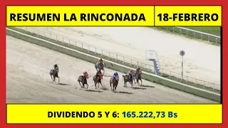 RESUMEN COMPLPETO 👉 LA RINCONADA INH hoy Domingo 18 de Febrero de 2024