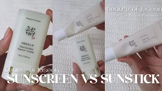 Beauty of Joseon Sunscreen vs Matte Sun stick