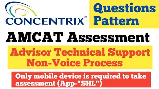 Concentrix AMCAT Assessment Questions | Concentrix Technical Support Assessment | Concentrix AMCAT