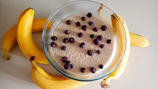 Banana yogurt at home. Yogurt recipe with lactobacilli!