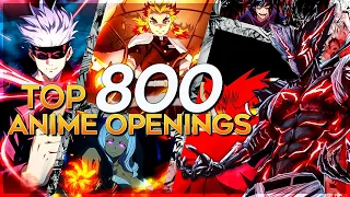 My Top 800 Anime Openings of All Time
