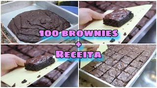 ENCOMENDA DE ÚLTIMA HORA DE 100 BROWNIES | RECEITA BROWNIE + PRODUÇÃO | Letícia Borgheti