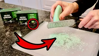 Shred IRISH SPRING with a CHEESE GRATER! 😱 (amazingly genius Dollar Tree hack + Amazon Favorites)