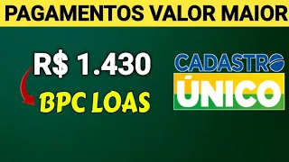 BPC-LOAS PAGAMENTOS COM UM VALOR MAIOR EM JUNHO R$ 1.430 NA CONTA