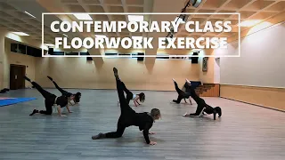 FLOORWORK EXERCISE - CONTEMPORARY DANCE CLASS VIDEO . WARM UP FLOOR COMBINATION - CONTEMPORARY DANCE