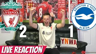 "SALAH! DIAZ!" LIVERPOOL 2-1 BRIGHTON LIVE REACTION!