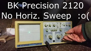 BK Precision 2120 Oscilloscope Repair - No Sweep