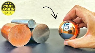 I made Gorgeous Massive Pool Ball out of Metal , Copper and Epoxy Resin