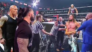 The Rock & Roman Reigns return to attack Cody Rhodes & Seth Rollins - RAW April 15 2024 Raw 4/15/24