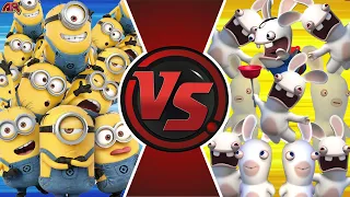 MINIONS vs RABBIDS REMATCH: Cartoon Fight Club!