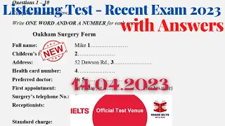 IELTS Listening Actual Test 2023 with Answers | 14.04.2023