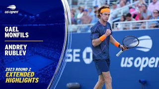 Gael Monfils vs. Andrey Rublev Extended Highlights | 2023 US Open Round 2