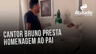 O cantor Bruno, da dupla com Marrone, publicou um vídeo em que aparece cantando para o pai