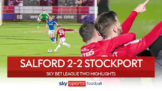 Garbutt scores a WONDER-STRIKE! | Salford 2-2 Stockport | League Two Highlights