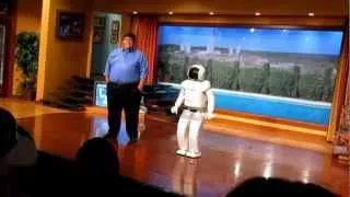 Asimo the robot of Honda made a show in Disneyland Say 'Hello' to Honda's ASIMO