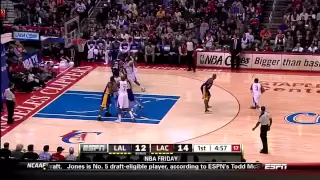 Kobe Bryant Steals Ball, Dunks On Chris Paul - Lakers @ Clippers 1/4/2013