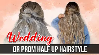 Cute Wedding or Prom Half Up Hairstyle! | @Hairby_chrissy