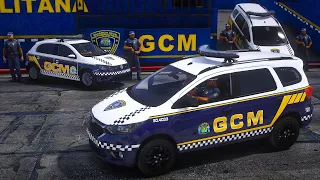 GUARDA CIVIL METROPOLITANA GCM PERSEGUIÇÃO + PRISÃO | GTA 5 POLICIAL