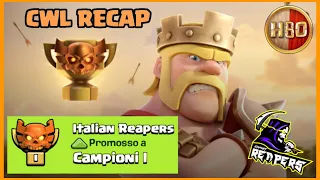 RECAP CWL Reapers in Campioni 1 -E324- Clash of Clans