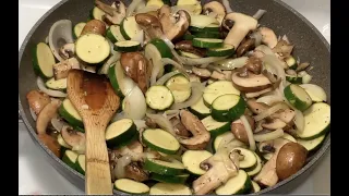 SAUTEED GARLIC ZUCCHINI AND MUSHROOM! ❤️❤️❤️👍