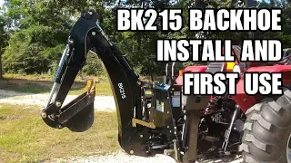 BK215 backhoe from Titan Attachments on my Mahindra - Review and first use.