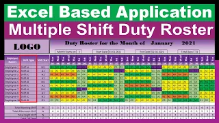 #258-How to Create Automated Multiple Shift Duty Roster in Excel (2022)