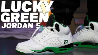 Air Jordan 5 Retro " Lucky Green " Review and On Foot