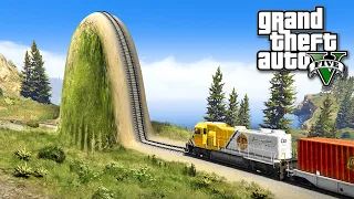 TRAIN vs MASSIVE BUMP (GTA 5 Funny Moments #142)