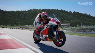 MotoGP 23 - 120% EXTREME Difficulty MARC MARQUEZ RED BULL RING SPIELBERG AUSTRIA GAMEPLAY