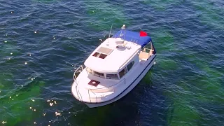 Viknes 830 motorboat drone video footage