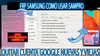 FRP SAMSUNG NUEVA TOOL SAMPRO V2 COMO USARLA QUITAR CUENTA GOOGLE XIAOMI HUAWEI MTK ANDROID 12 Y 13