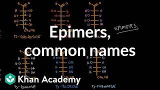 Carbohydrates - Epimers, common names | Chemical processes | MCAT | Khan Academy