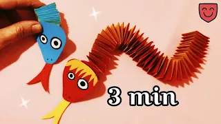 Amazing Paper Snake In 3 minutes || Moving paper toys