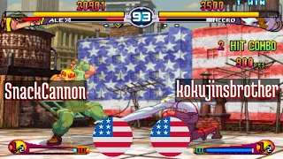 FT5 @sfiii2: SnackCannon (US) vs kokujinsbrother (US) [SF III 2nd Impact sfiii sf3 Fightcade] May 2