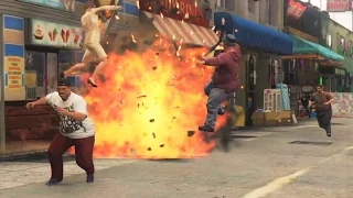 GTA 5 - EPIC Random Kills Explosions and Pile Ups [Slow Motion]