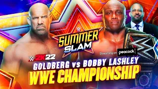 Full Match - Goldberg vs Bobby lashley for WWE Championship at Summer slam