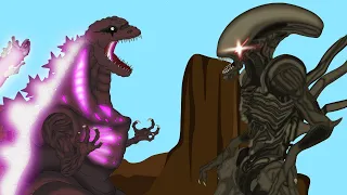 SHIN GODZILLA vs EVOLUTION of ALIEN: XENOMORPH Size Comparison