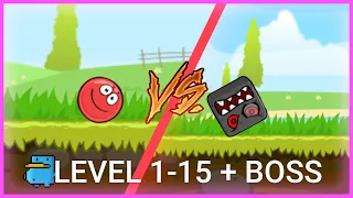 Red Ball 4 - Прохождение 1-15 levels + BOSS - ЗЕЛЁНЫЕ ХОЛМЫ