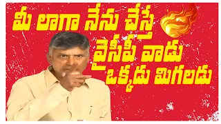 Chandrababu Mass Warning to YCP Leaders over Attacks on TDP Leaders | Tone News