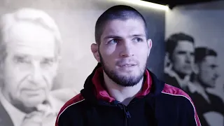 Khabib Nurmagomedov at the match Spartak vs Arsenal