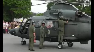 Decolagem do helicóptero Pantera do BAvEx