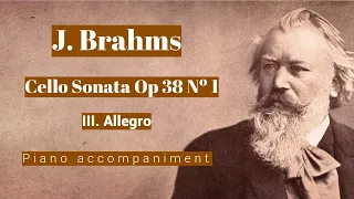 Brahms - Cello Sonata Op. 38 Nº 1 - III. Allegro - Piano Accompaniment