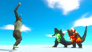 Beast titan vs 2 kaiju animal revolt battle simulator