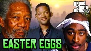 GTA 5 EASTER EGGS - SECRET TUPAC, MORGAN FREEMAN & MORE! (Hidden GTA Characters)