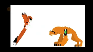 Animação de Ben 10 Besta vs Rath (stick nodes pro)