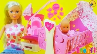 Кукла Штеффи с младенцем, познавательный обзор мультфильм для девочек / Play set for kids, Baby doll