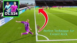 Secret Technique: Perfect Technique To Score Corner Free-kick In DLS-24|