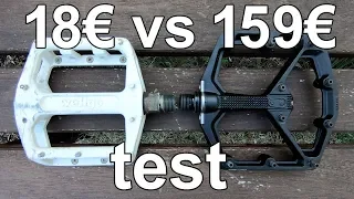 €18 VS €159 MTB FLAT PEDAL TEST
