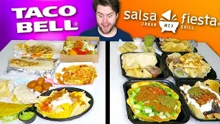 TACO BELL vs. SALSA FIESTA GRILL - Fast Food Restaurant Taste Test!