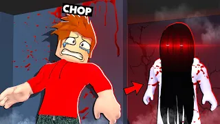 RUNNING FROM HAUNTED SCHOOL OF ROBLOX WITH CHOP